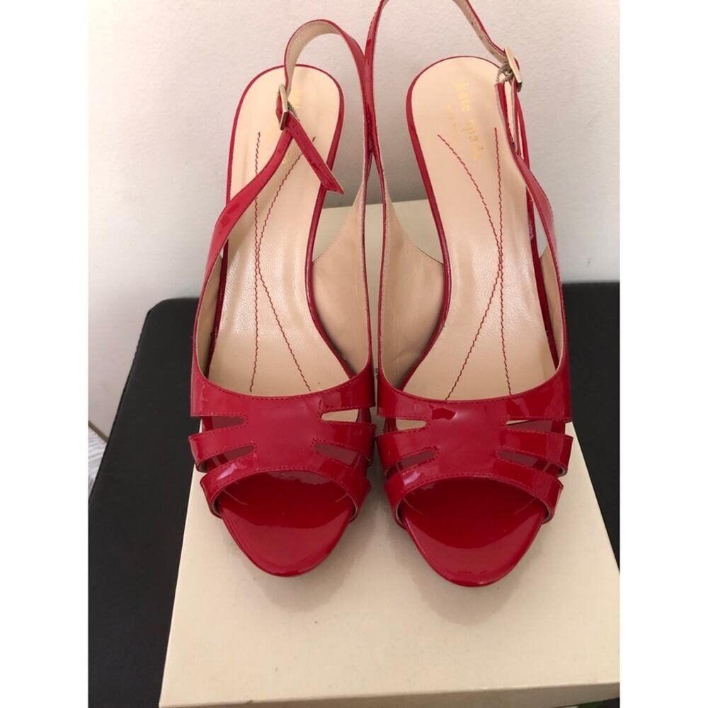 Kate Spade Glenda red patent leather shoes